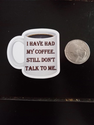 1 Mini Coffee Cup Refrigerator Magnet