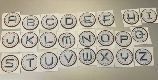 Alphanumeric Stickers (Set of 38)