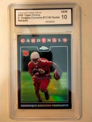 2008 Dominique Rogers cromartie rc graded 10