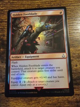 Magic the gathering mtg Hidden Footblade foil card Assassins Creed