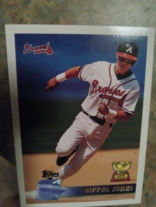 1996 TOPPS ALL STAR ROOKIE CHIPPER JONES ATLANTA BRAVES BASEBALL CARD# 177