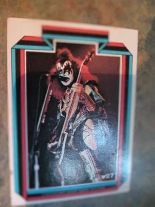 1978 ORIGINAL KISS AUCOIN GENE SIMMONS TRADING CARD# 27. ALL GIN OFFERS WELCOME