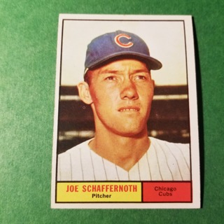 1961 - TOPPS BASEBALL CARD NO. 58 - JOE SCHAFFERNOTH - CUBS