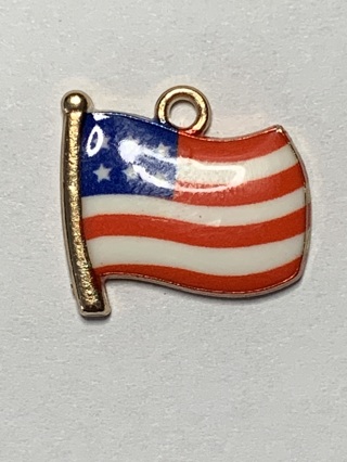 ✨AMERICAN FLAG CHARMS~#2~WAVY FLAG~4TH OF JULY ENAMEL CHARMS~FREE SHIPPING✨