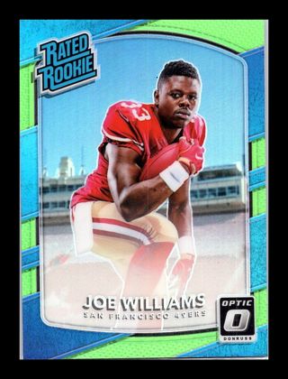 2017 Donruss Optic Lime Prizm RC #158 Joe Williams 49ers Football Card