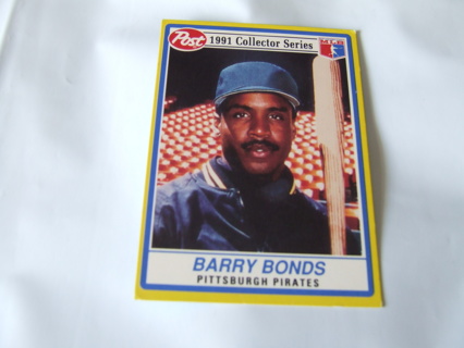 1991 Barry Bonds San Francisco Giants Post Card #21