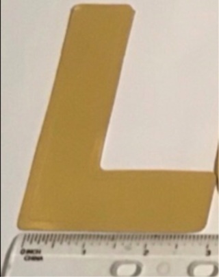 U.S. Only/ letter L cutout