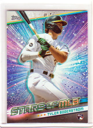 Tyler Soderstrom, 2024 Topps STARS OF MLB ROOKIE Card #SMLB-18, Oakland Athletics, (L6)