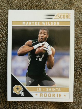 2011 Score Rookie Martez Wilson