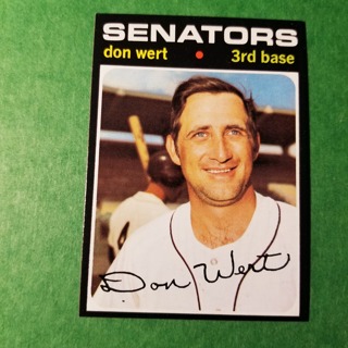 1971 Topps Vintage Baseball Card # 307 - DON WERT - SENATORS - NRMT/MT