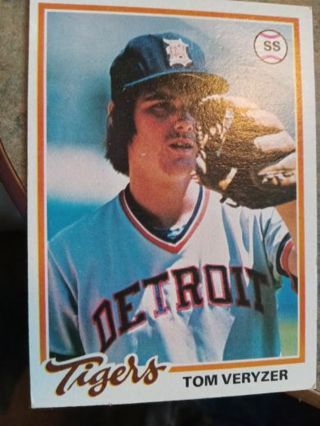 1978 TOPPS TOM VERYZER DETROIT TIGERS BASEBALL CARD# 633