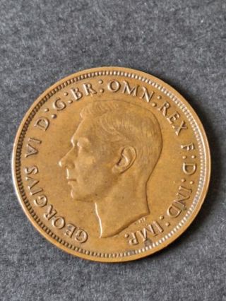 1940 Canadian PennyCanada 1 cent King George IV