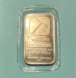 Vintage 1 Ounce Pan American Silver .999 Bar Sealed 