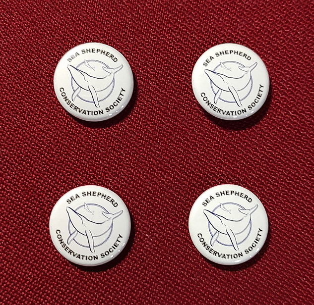 Free: 4 Sea Shepherd Conservation Society 1 inch Buttons Whale Wars
