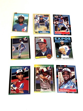 Expos-18 Card Lot-Martinez-Grissom-Carter-Wallach-Lea-DeShields