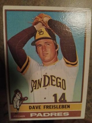 1976 TOPPS DAVE FREISLEBEN SAN DIEGO PADRES BASEBALL CARD# 217