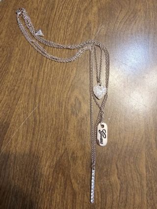 Guess trichain necklace