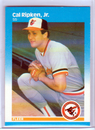 Cal Ripken, Jr., 1987 Fleer Card #478, Baltimore Orioles, (L5