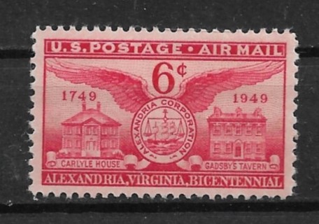 1949 ScC40 6¢ Alexandria, VA Bicentennial MNH