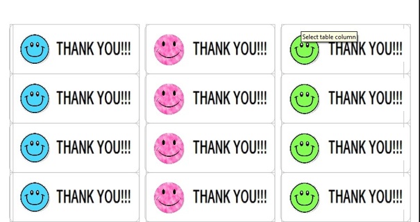 SMILEY FACE THANK YOU STICKERS - 3 SHEETS - FREE SHPG :D #2