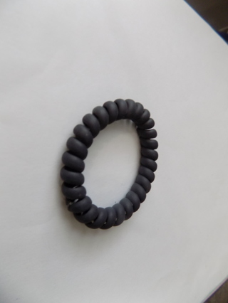 Black coil spring bracelet stretchy