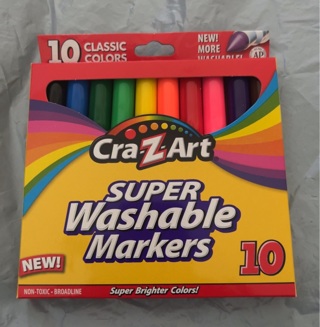 New: CRA-Z-Art Washable BroadLine Markers! Great For Illustration/Spcl Effects/ Class /Crafts/etc