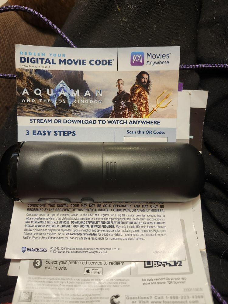 FREE: Digital code for Aquaman and the lost kingdom
