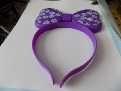 Purple flowered Minnie Mouse ears headband