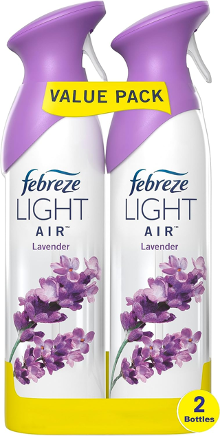 NEW (2-Pack) Febreze Light Odor-Fighting Air Freshener, Lavender, 8.8 fl oz