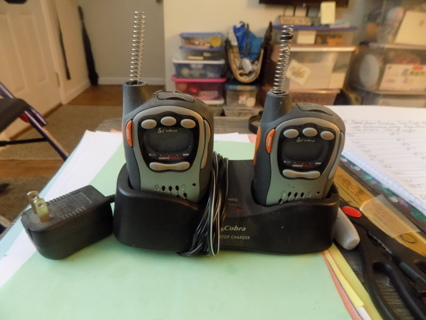 Set if /Cobra Two way radio and charger and adapter cord