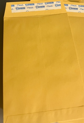 Three 6” x 9” Yellow / Manilla, ENVELOPES. Free Secure Mailers W. Strip Closures!