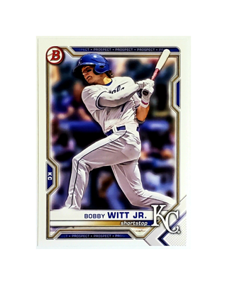 BOBBY WITT JR ROOKIE 2021 BOWMAN DRAFT #BD-47, KANSAS CITY ROYALS STAR