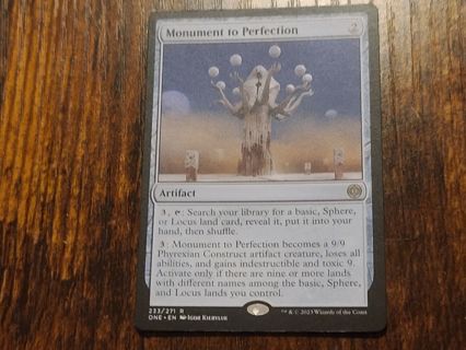 Magic the gathering mtg Monument to Perfection rare card Phyrexia All Will Be One