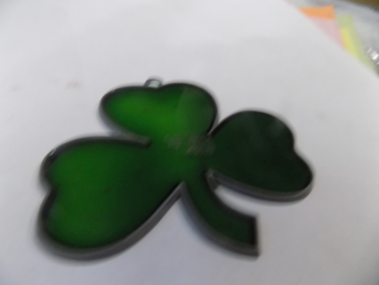 4 inch Shamrock stained glass ornament
