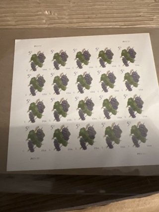 Ten (0.05) Grape Stamps New and Unused! --Free To Highest Bidder—