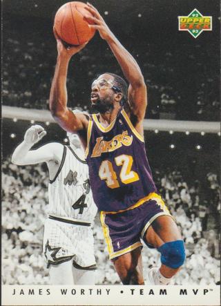 1992-93 Upper Deck Team MVPs James Worthy Los Angeles Lakers #TM14