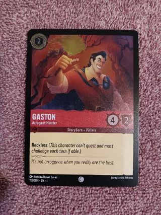 (Foil) Disney Lorcana(First Chapter) Gaston (Arrogant Hunter)