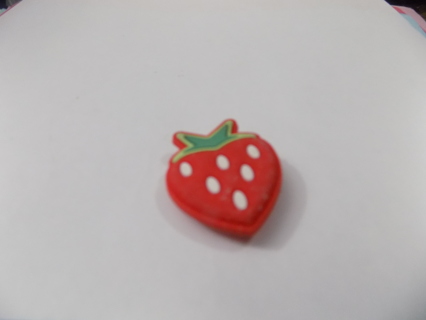 Croc shoe charm strawberry with large white dots