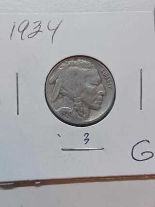 1930 Buffalo Nickel (Misslabled 1934) 34.3