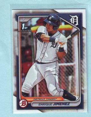 2024 Bowman 1st Card Enrique Jimenez BASEBALL Card # BP-31 Tigers