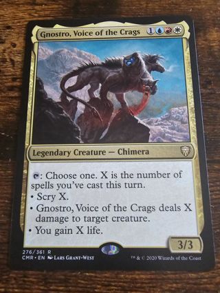 Magic the gathering mtg Gnostro Voice of the crags rare card Commander Legends