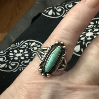 Genuine turquoise ring size 6