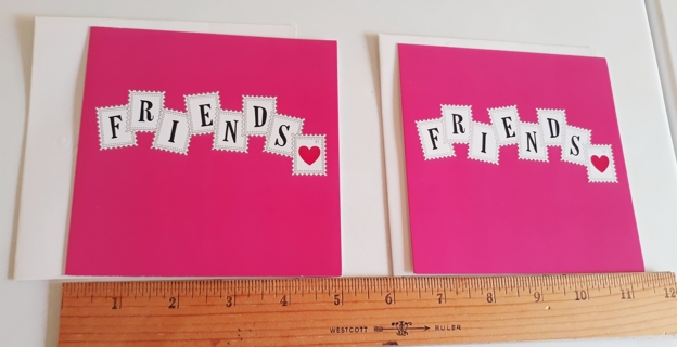 2 Friends cards with envelopes