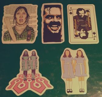 5 - "HEREEEE'S JOHNNY, THE SHINING" STICKERS