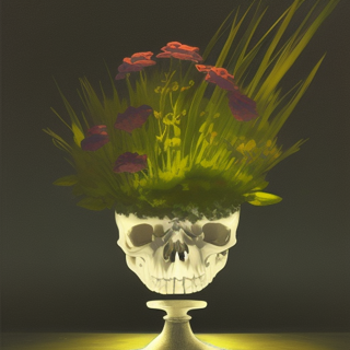 Listia Digital Collectible: Wicked Skull Flower Love