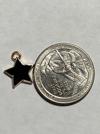 BLACK ENAMEL CHARM~#74~1 CHARM ONLY~FREE SHIPPING!