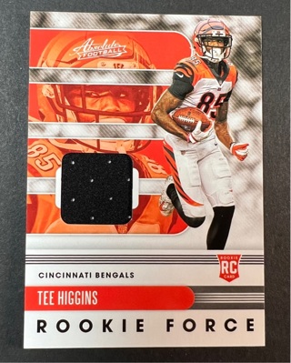 2020 Absolute Tee Higgins Rookie Force Jersey RC #10 Bengals