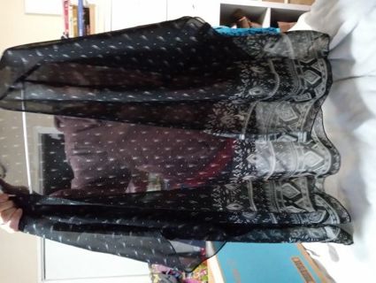 Women sheer cover up jacket size 2X