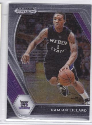 Damian Lillard 2021 Panini Prizm Draft Picks Weber State Wildcats