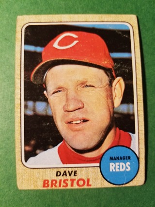 1968 - TOPPS EXMT - NRMT BASEBALL - CARD NO. 148 - DAVE BRISTOL - REDS